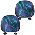Aurora Howling Wolf Spirit Print Car Headrest Covers