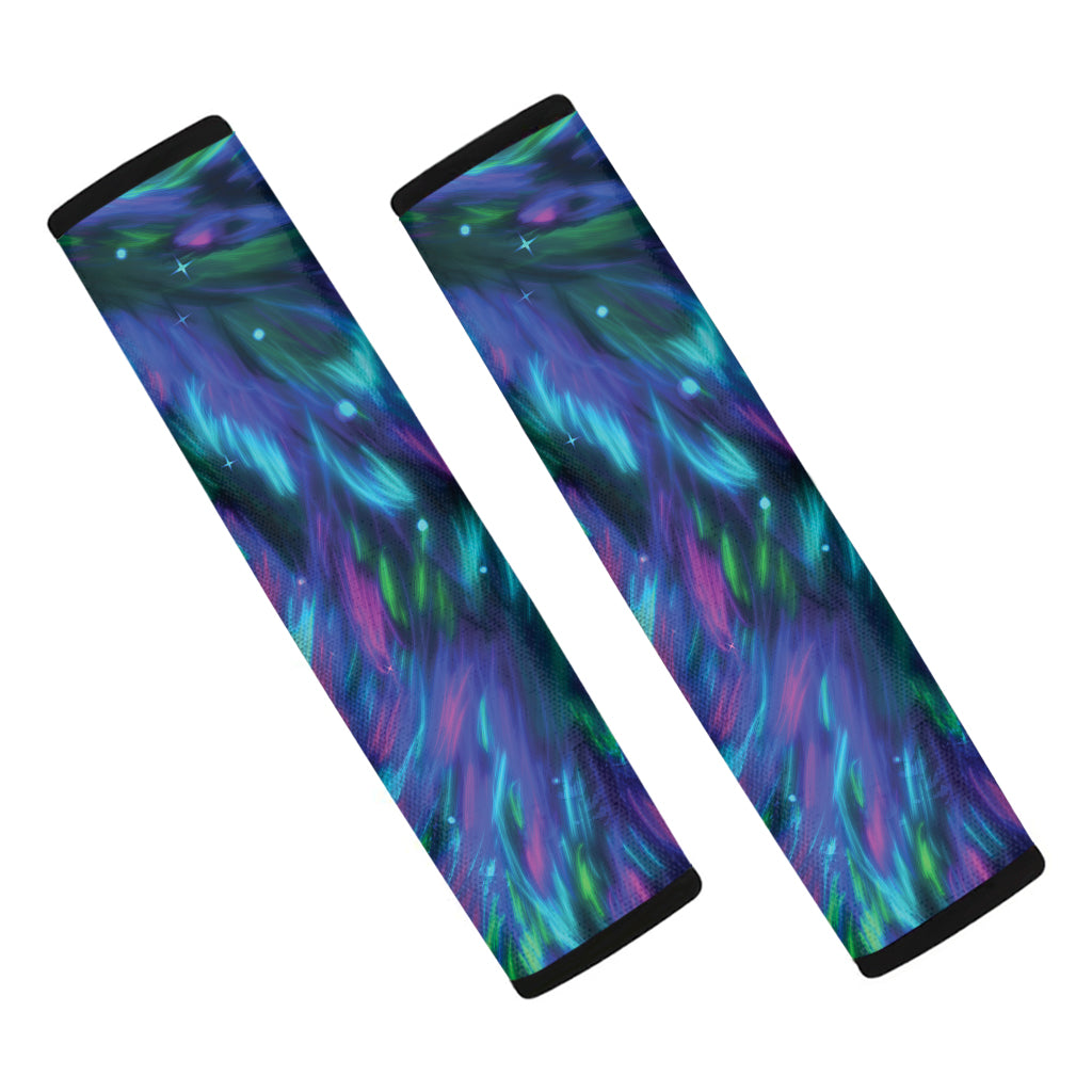 Aurora Howling Wolf Spirit Print Car Seat Belt Covers