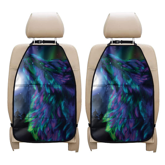 Aurora Howling Wolf Spirit Print Car Seat Organizers