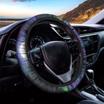 Aurora Howling Wolf Spirit Print Car Steering Wheel Cover