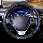 Aurora Howling Wolf Spirit Print Car Steering Wheel Cover