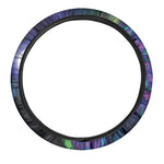 Aurora Howling Wolf Spirit Print Car Steering Wheel Cover