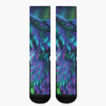 Aurora Howling Wolf Spirit Print Crew Socks