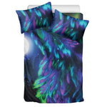 Aurora Howling Wolf Spirit Print Duvet Cover Bedding Set