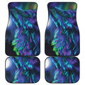 Aurora Howling Wolf Spirit Print Front and Back Car Floor Mats