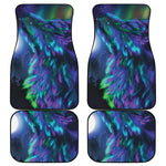 Aurora Howling Wolf Spirit Print Front and Back Car Floor Mats