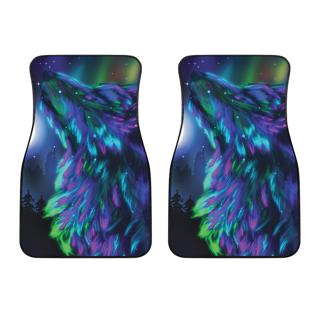 Aurora Howling Wolf Spirit Print Front Car Floor Mats