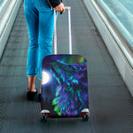 Aurora Howling Wolf Spirit Print Luggage Cover