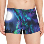 Aurora Howling Wolf Spirit Print Men's Boxer Briefs