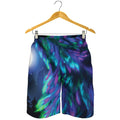 Aurora Howling Wolf Spirit Print Men's Shorts
