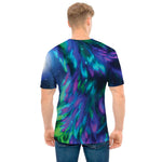 Aurora Howling Wolf Spirit Print Men's T-Shirt