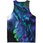 Aurora Howling Wolf Spirit Print Men's Tank Top