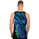 Aurora Howling Wolf Spirit Print Men's Tank Top