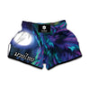 Aurora Howling Wolf Spirit Print Muay Thai Boxing Shorts