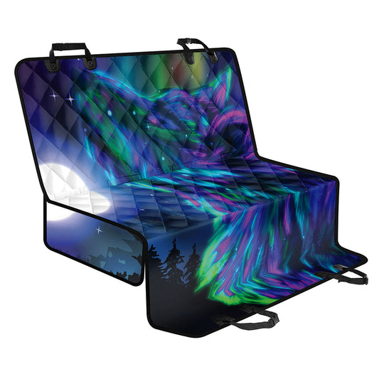 Aurora Howling Wolf Spirit Print Pet Car Back Seat Cover