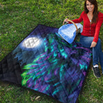 Aurora Howling Wolf Spirit Print Quilt