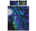 Aurora Howling Wolf Spirit Print Quilt Bed Set