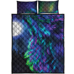 Aurora Howling Wolf Spirit Print Quilt Bed Set