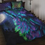 Aurora Howling Wolf Spirit Print Quilt Bed Set