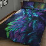 Aurora Howling Wolf Spirit Print Quilt Bed Set