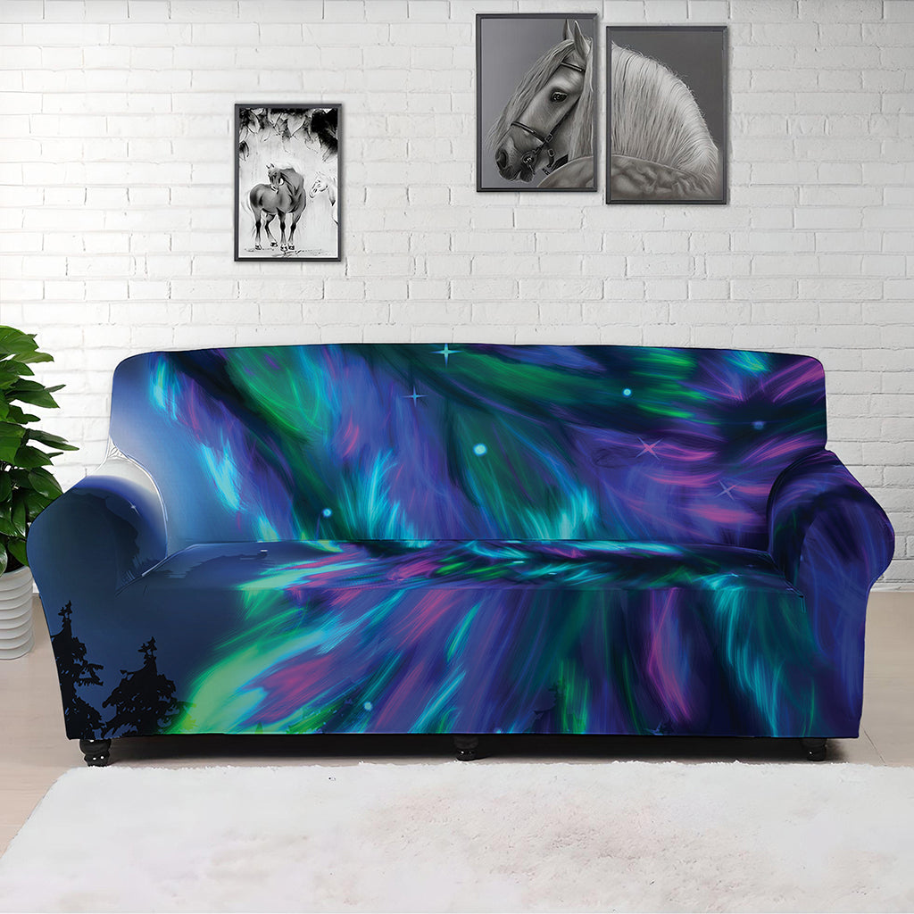 Aurora Howling Wolf Spirit Print Sofa Cover