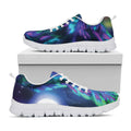 Aurora Howling Wolf Spirit Print White Running Shoes