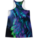 Aurora Howling Wolf Spirit Print Women's Racerback Tank Top