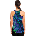 Aurora Howling Wolf Spirit Print Women's Racerback Tank Top