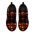 Australia Country Pattern Print Black Sneakers