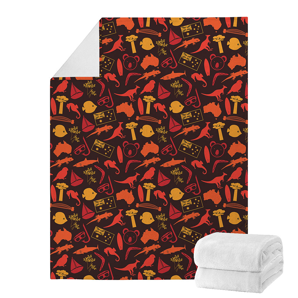 Australia Country Pattern Print Blanket