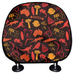 Australia Country Pattern Print Car Headrest Covers