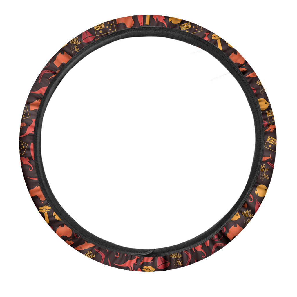 Australia Country Pattern Print Car Steering Wheel Cover
