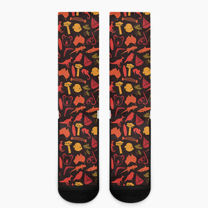 Australia Country Pattern Print Crew Socks