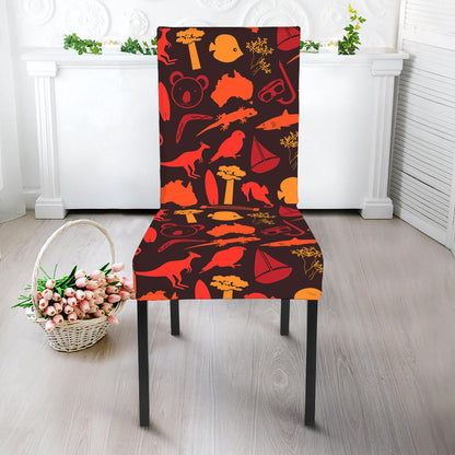 Australia Country Pattern Print Dining Chair Slipcover
