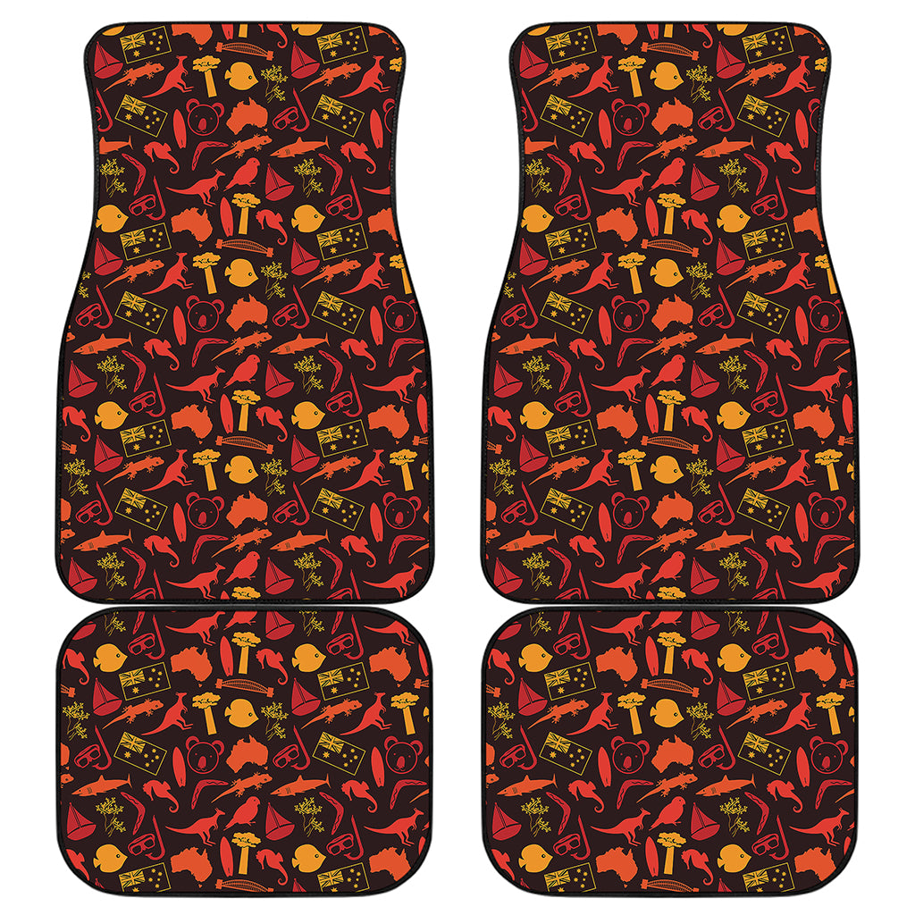 Australia Country Pattern Print Front and Back Car Floor Mats