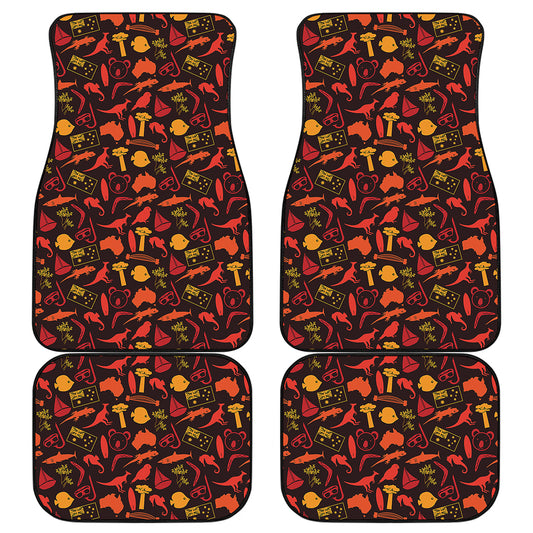 Australia Country Pattern Print Front and Back Car Floor Mats