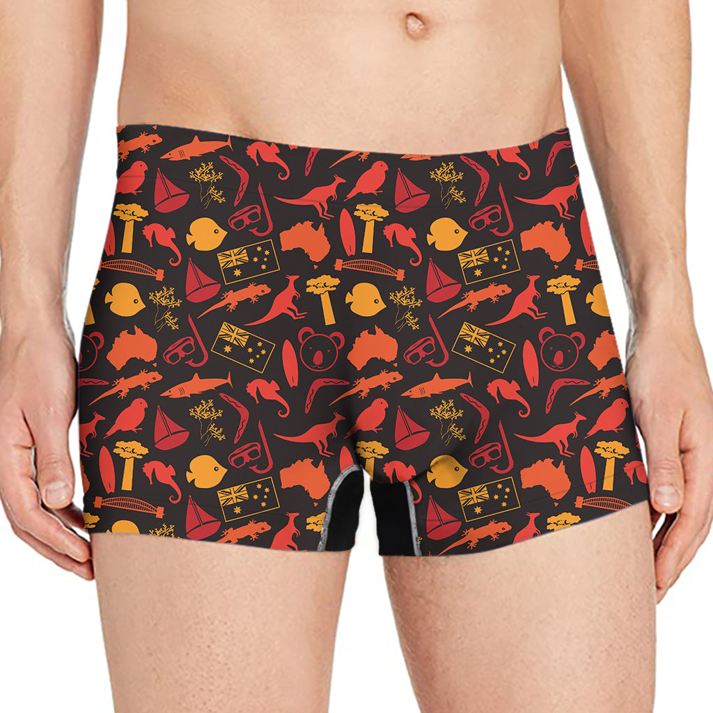 Australia Country Pattern Print Men's Boxer Briefs