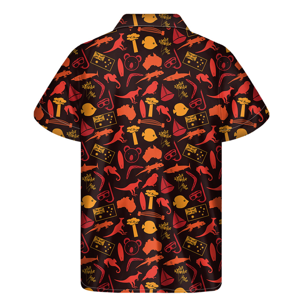 Australia Country Pattern Print Men's Short Sleeve Shirt