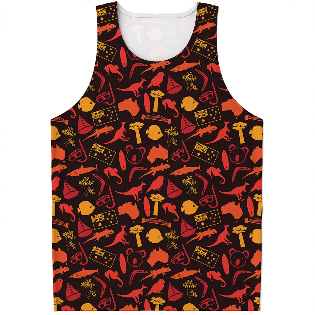 Australia Country Pattern Print Men's Tank Top