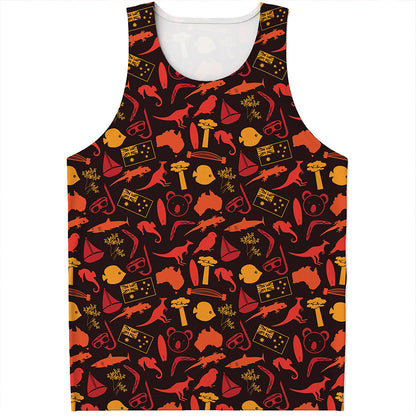 Australia Country Pattern Print Men's Tank Top
