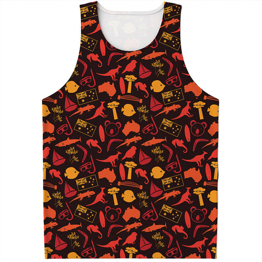 Australia Country Pattern Print Men's Tank Top