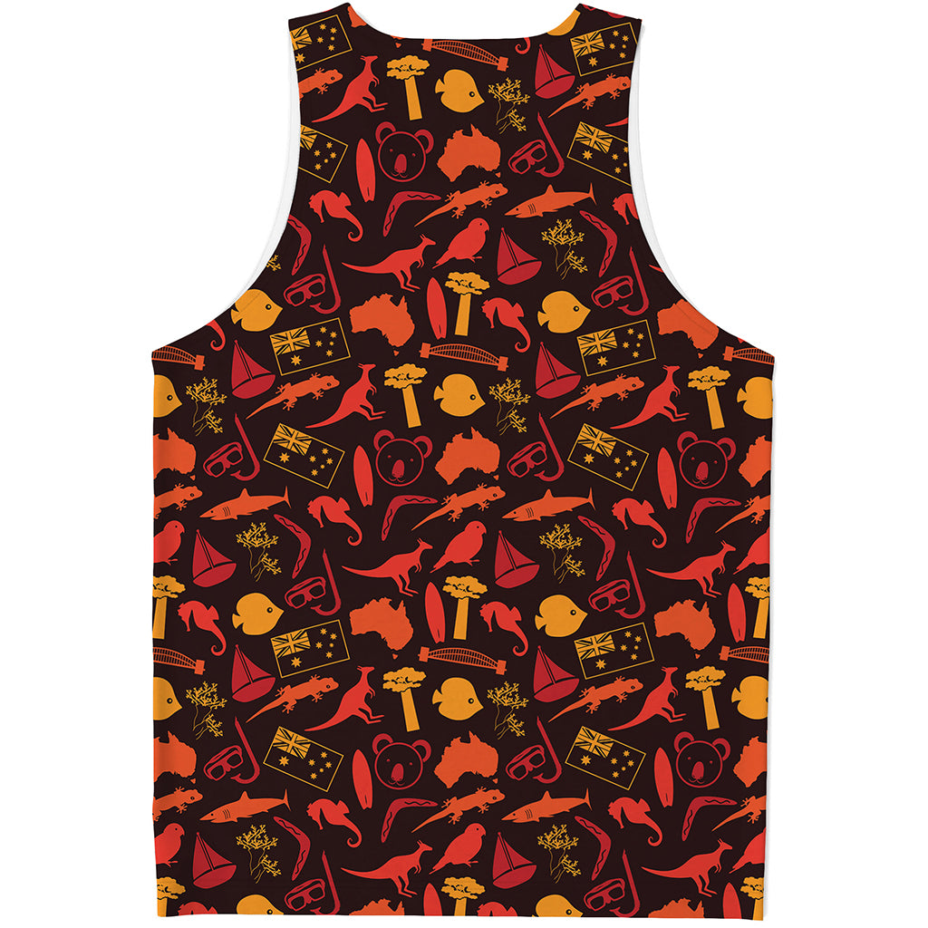 Australia Country Pattern Print Men's Tank Top