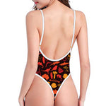 Australia Country Pattern Print One Piece High Cut Swimsuit