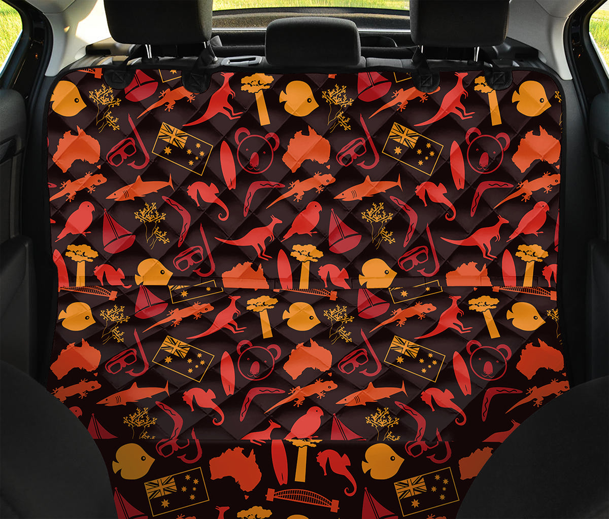 Australia Country Pattern Print Pet Car Back Seat Cover