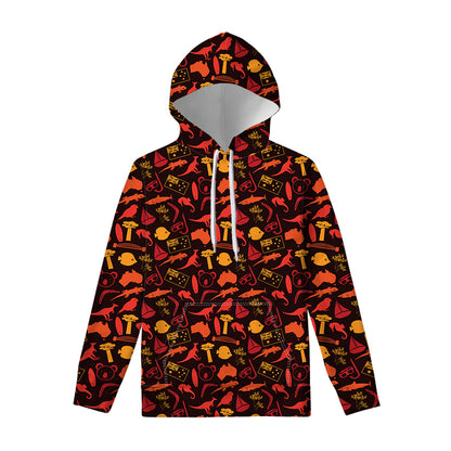 Australia Country Pattern Print Pullover Hoodie