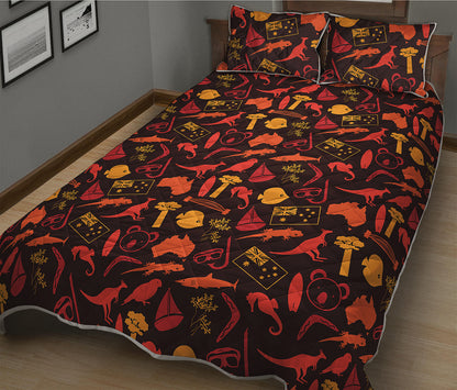 Australia Country Pattern Print Quilt Bed Set