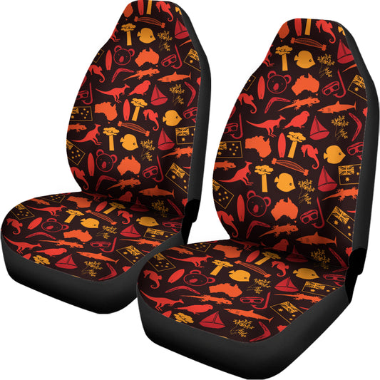 Australia Country Pattern Print Universal Fit Car Seat Covers