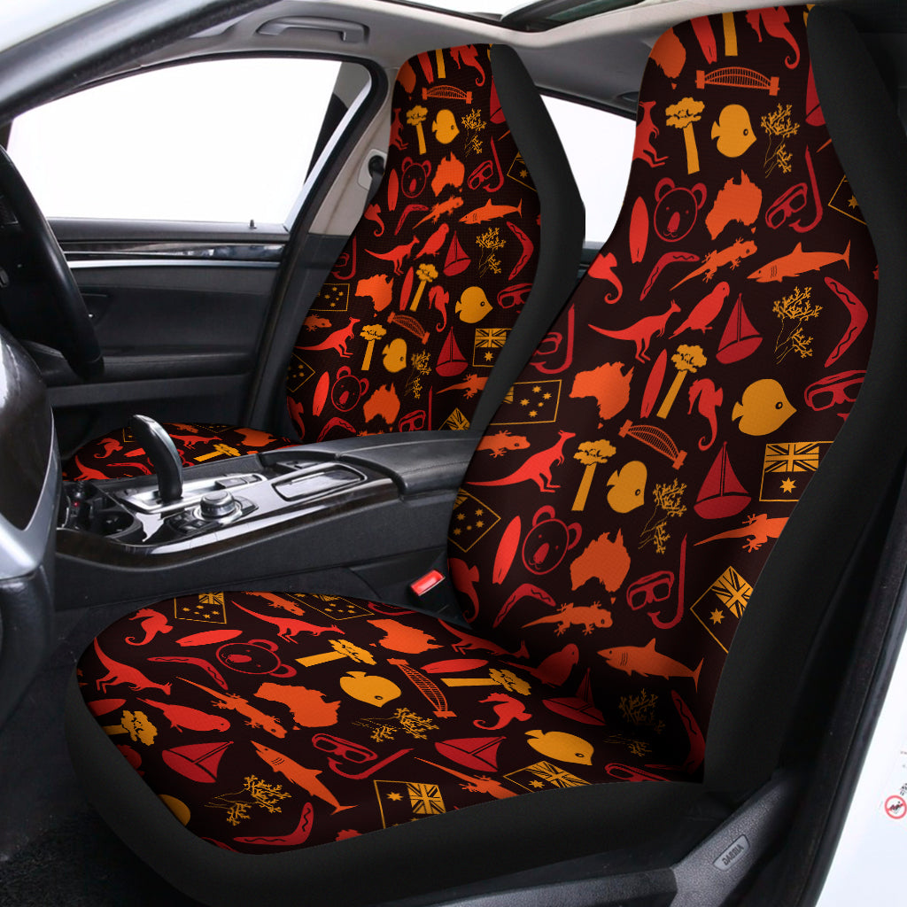 Australia Country Pattern Print Universal Fit Car Seat Covers