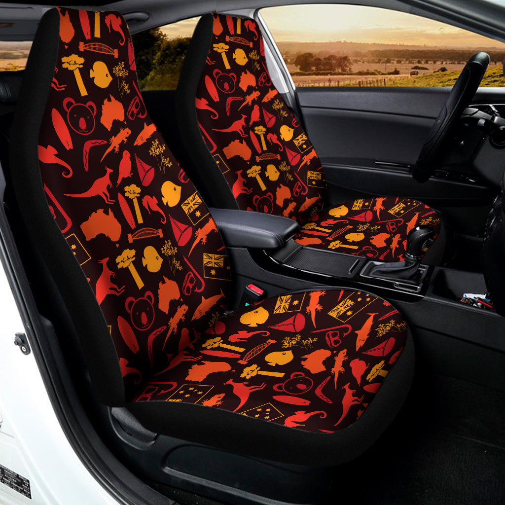 Australia Country Pattern Print Universal Fit Car Seat Covers