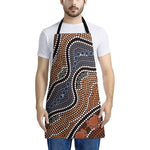 Australia River Aboriginal Dot Print Apron